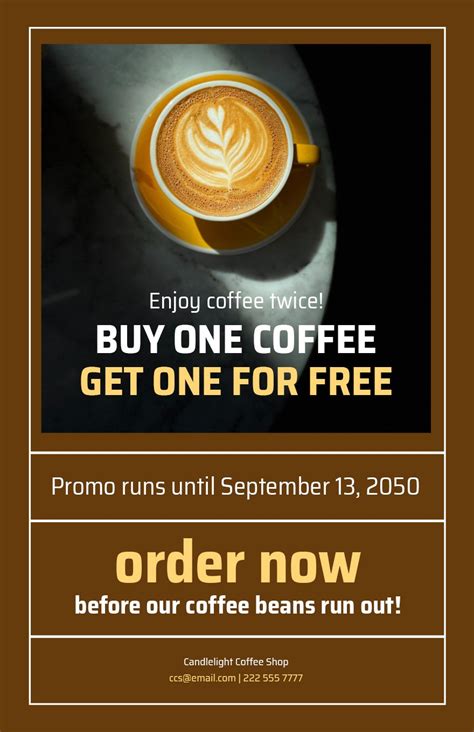 BOGO Poster Template in Word .